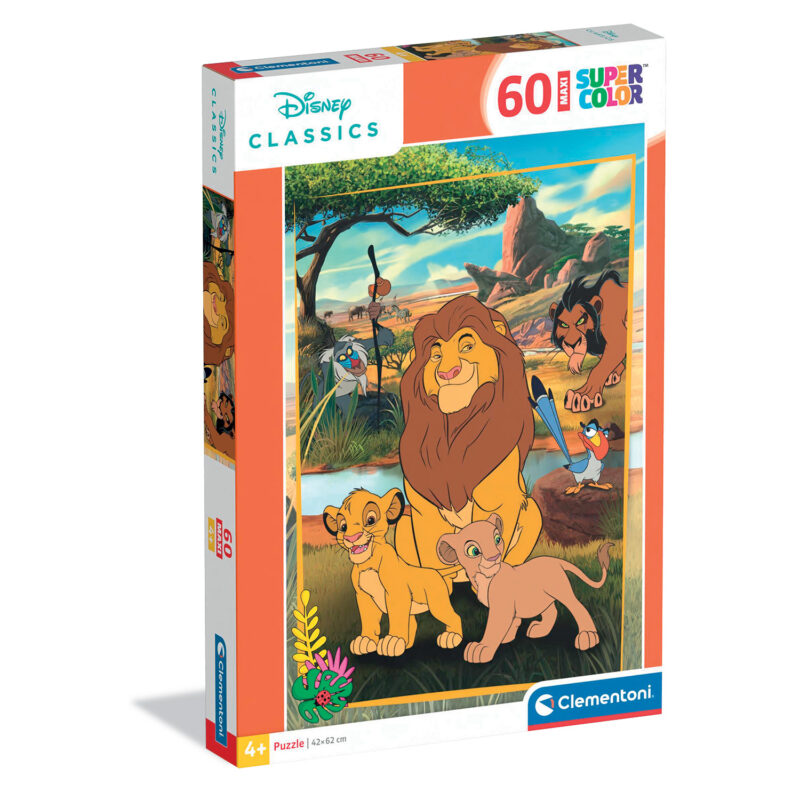 Clementoni Παζλ Maxi Super Color Lion King Disney Classics 60 τμχ 5370740