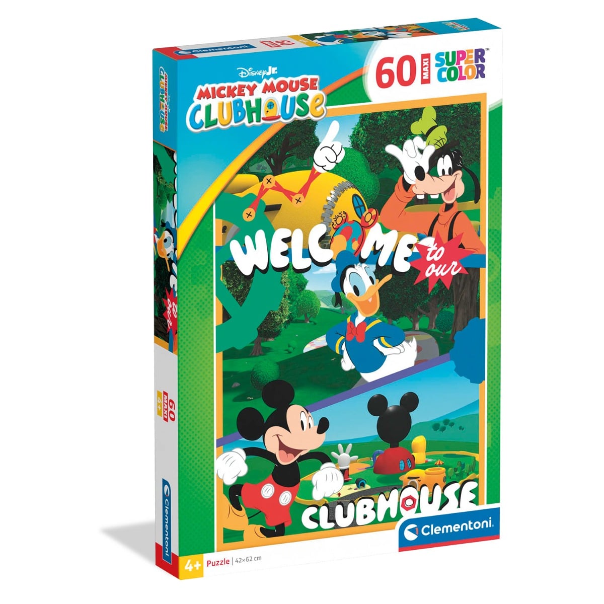 Clementoni Παιδικό Παζλ Maxi Super Color Disney Mickey Club House 60 τμχ