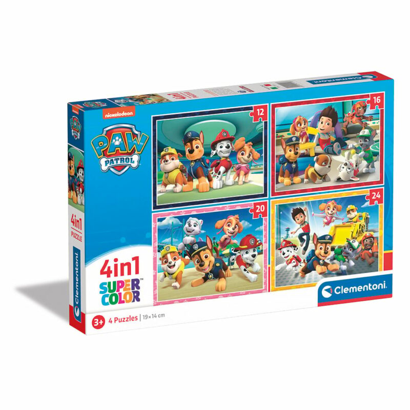 Clementoni Παιδικό Παζλ 4 in 1 Supercolor Nickelodeon Paw Patrol 12-16-20-24 τμχ 5989630