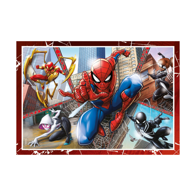 Clementoni Παιδικό Παζλ 4 in 1 Supercolor Marvel Spiderman 12-16-20-24 τμχ