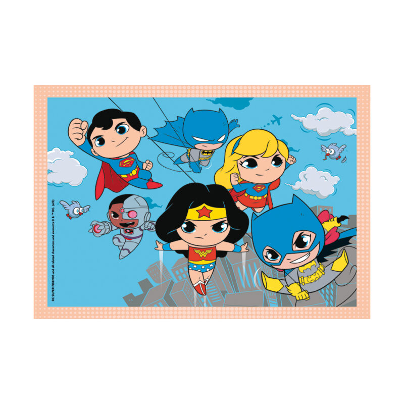 Clementoni Παιδικό Παζλ 4 in 1 Supercolor DC Comics Super Friends 12-16-20-24 τμχ