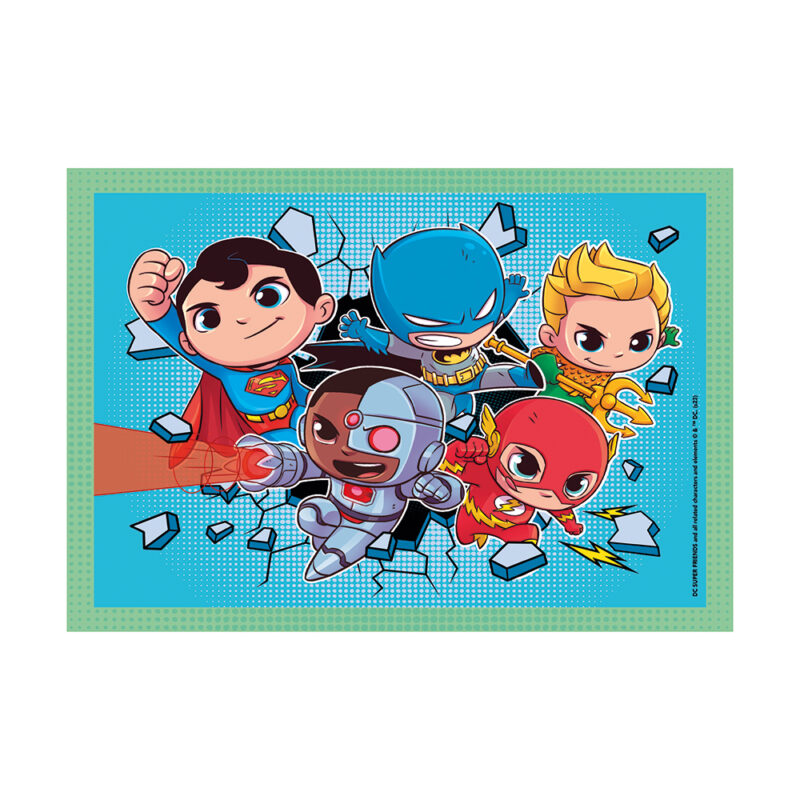 Clementoni Παιδικό Παζλ 4 in 1 Supercolor DC Comics Super Friends 12-16-20-24 τμχ