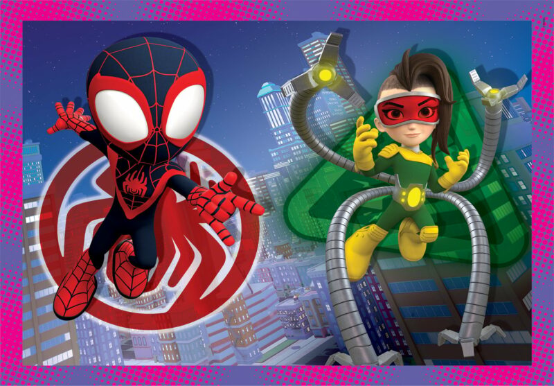 Clementoni Παιδικό Παζλ 4 in 1 Super Color Marvel Spidey Και Οι Απίθανοι Φίλοι Του 12-16-20-24 τμχ 5582246