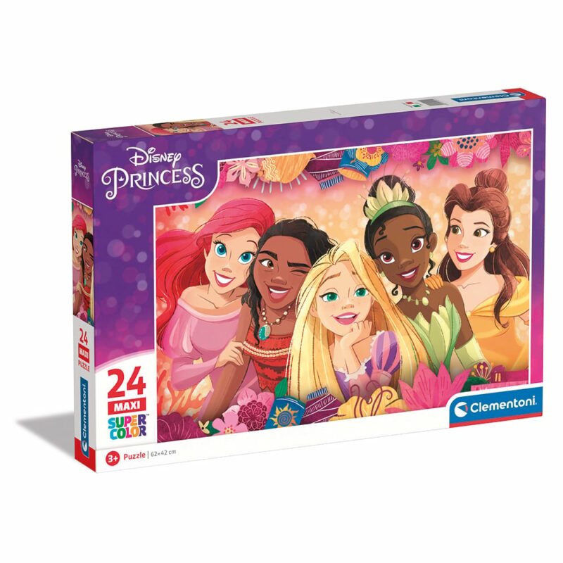 Clementoni Παιδικό Παζλ Maxi Supercolor Disney Πριγκίπισσες 24 τμχ 5989624