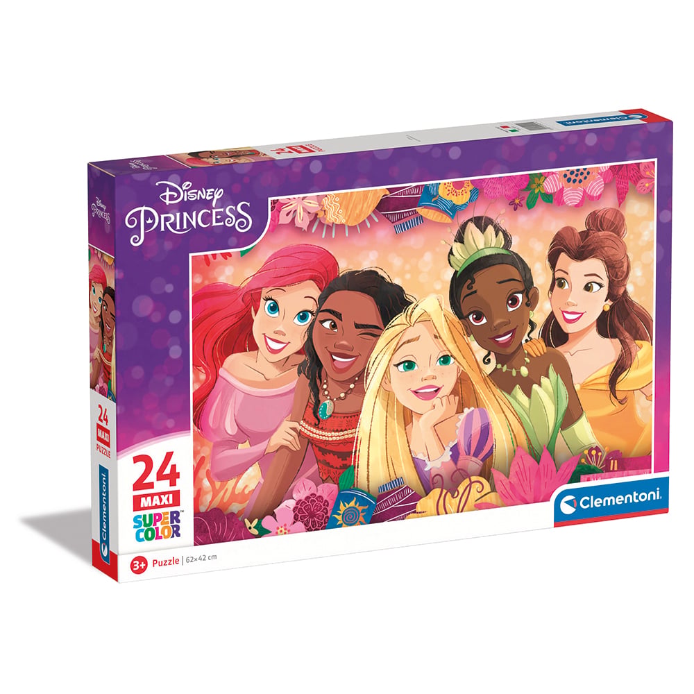 Clementoni Παιδικό Παζλ Maxi Supercolor Disney Πριγκίπισσες 24 τμχ