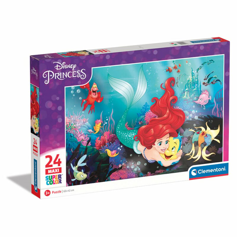 Clementoni Παιδικό Παζλ Maxi Supercolor Disney Η Μικρή Γοργόνα 24 τμχ 5989618