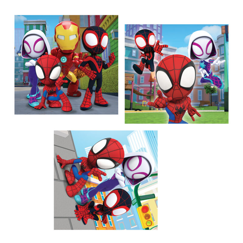 Clementoni Παιδικό Παζλ Super Color Marvel Spidey Και Οι Απίθανοι Φίλοι Του 3x48 τμχ