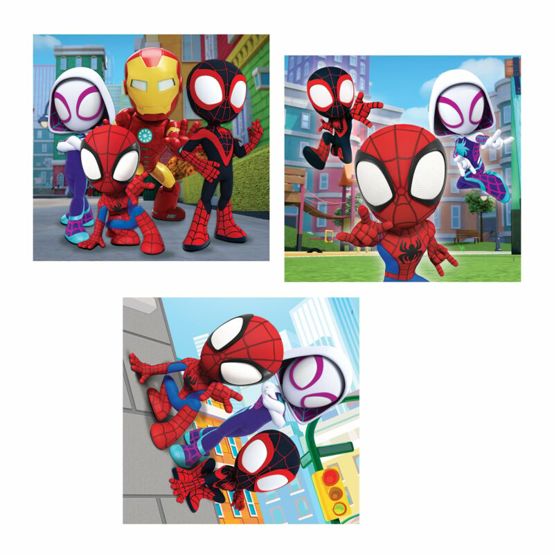 Clementoni Παιδικό Παζλ Super Color Marvel Spidey Και Οι Απίθανοι Φίλοι Του 3×48 τμχ 5664025