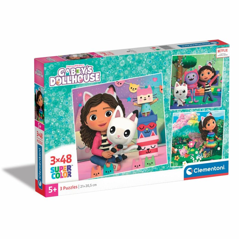 Clementoni Παιδικό Παζλ Super Color Gabby’s Dollhouse 3×48 τμχ 5582232