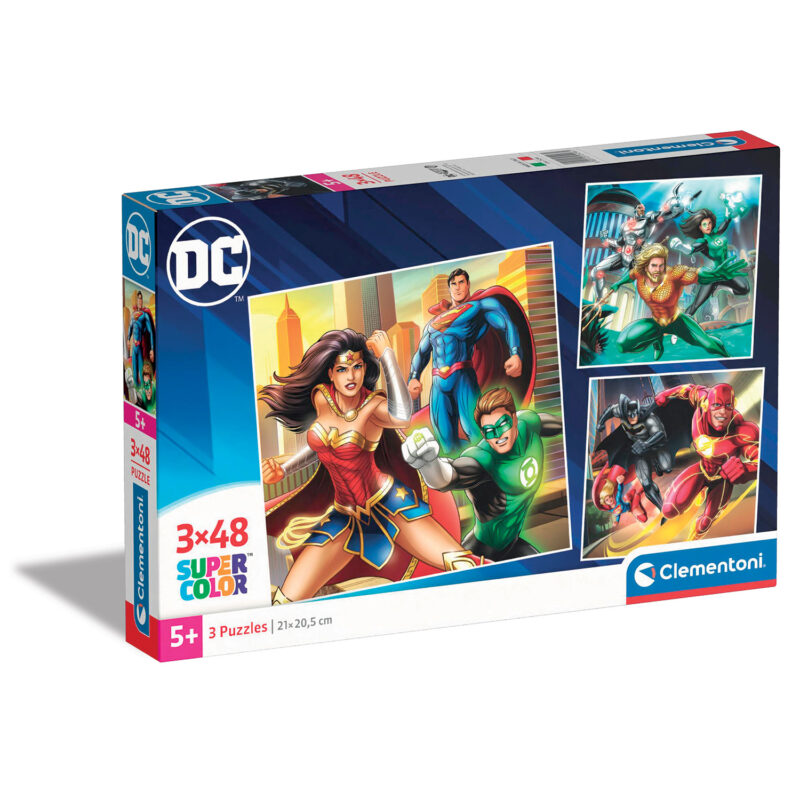 Clementoni Παιδικό Παζλ Super Color DC Comics Justice League 3×48 τμχ 5654140