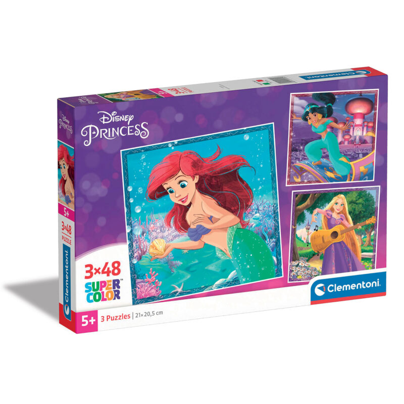 Clementoni Παιδικό Παζλ Super Color Disney Princess 3×48 τμχ 5581945