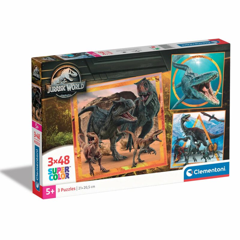 Clementoni Παιδικό Παζλ Super Color Jurassic World 3×48 τμχ 5989636
