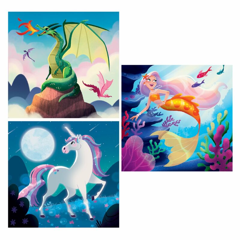 Clementoni Παιδικό Παζλ Super Color Fantastic Creatures 3×48 τμχ 5772268