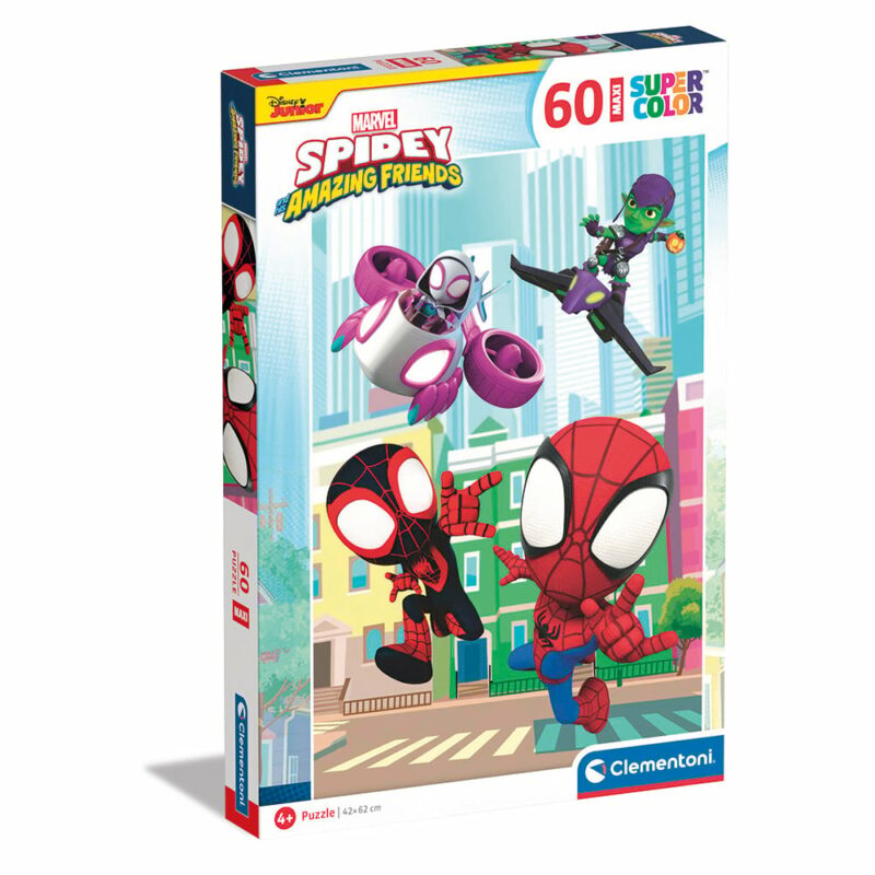 Clementoni Παιδικό Παζλ Maxi Supercolor Marvel Spidey Και Οι Απίθανοι Φίλοι Του 60 τμχ 5653782