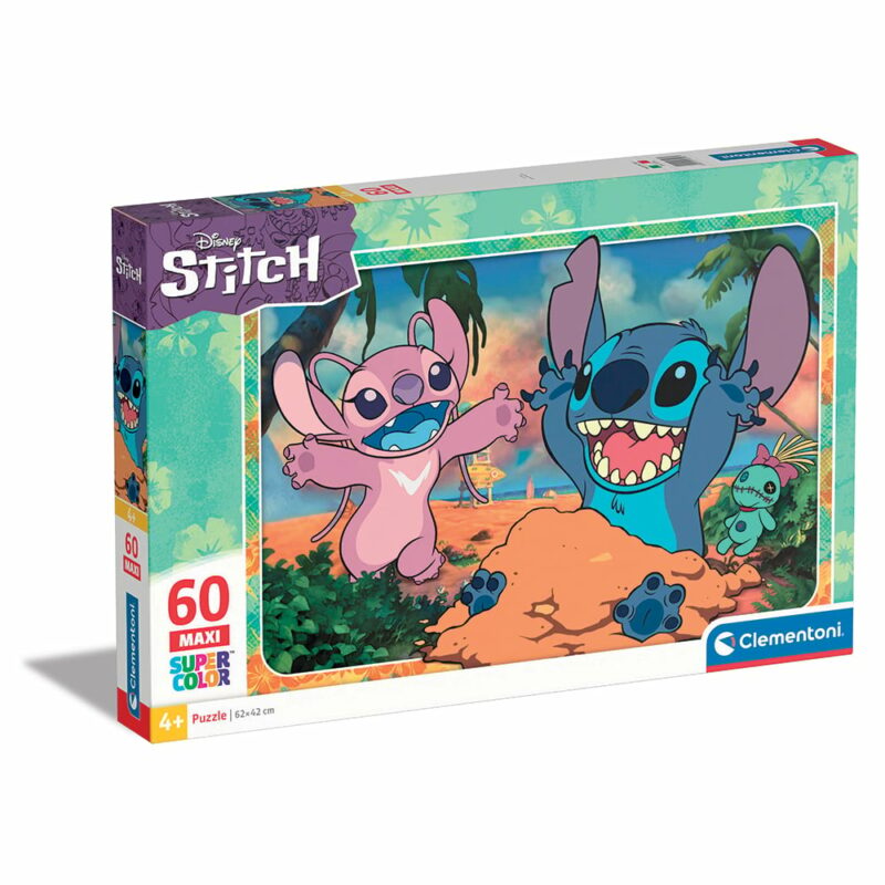 Clementoni Παιδικό Παζλ Maxi Supercolor Disney Stitch 60 τμχ 5582180