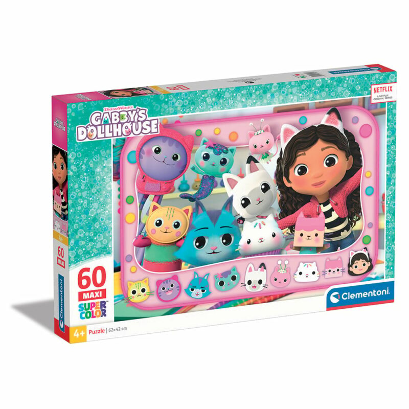 Clementoni Παιδικό Παζλ Maxi Super Color Gabby’s Dollhouse 60 τμχ 5582401