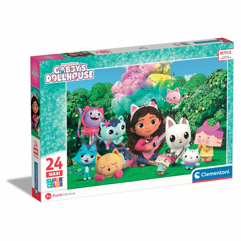 Clementoni Παιδικό Παζλ Maxi Super Color Gabby’s Dollhouse 24 τμχ 5582416