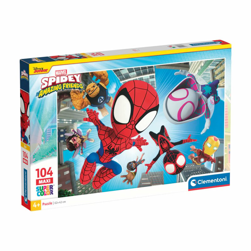 Clementoni Παιδικό Παζλ Maxi Supercolor Marvel Spidey και οι Απίθανοι Φίλοι του 104 τμχ 5684084