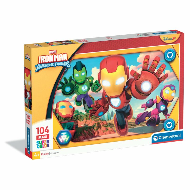 Clementoni Παιδικό Παζλ Maxi Supercolor Iron Man and His Awesome Friends 104 τμχ 5643739