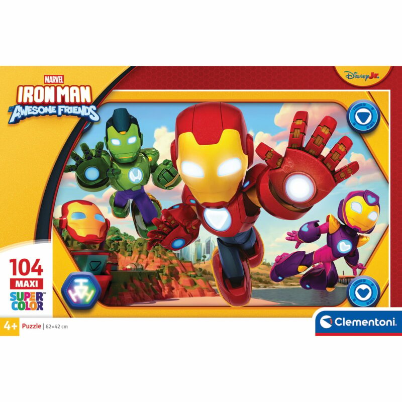 Clementoni Παιδικό Παζλ Maxi Supercolor Iron Man and His Awesome Friends 104 τμχ 5643738