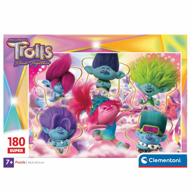 Clementoni Παζλ Super Color Trolls 3 180τμχ 5472815