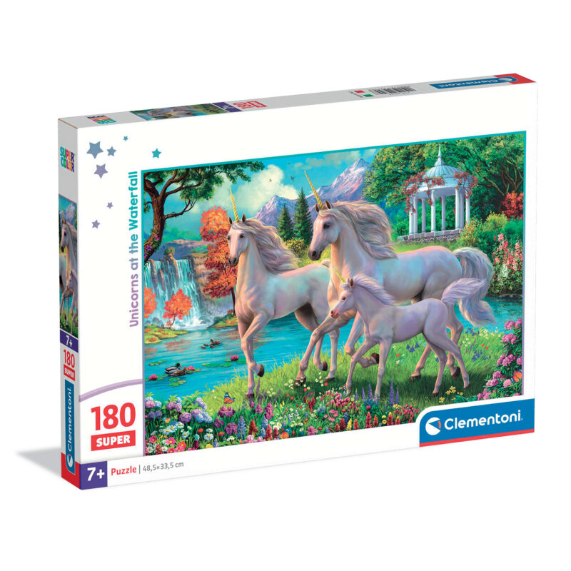 Clementoni Παζλ Super Super Color Μονόκεροι στον Καταρράκτη 180 τμχ 5375801