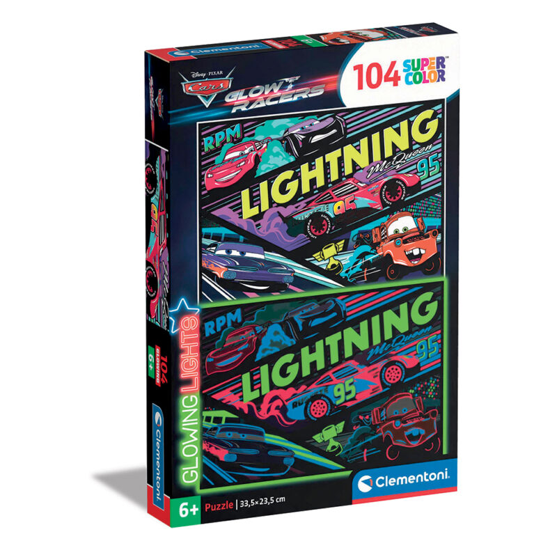 Clementoni Παιδικό Παζλ Glowing Lights Disney Cars Glow Racers 104 τμχ 5582428