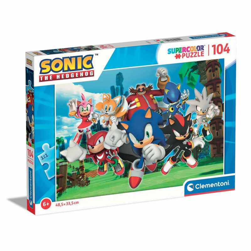 Clementoni Παιδικό Παζλ Super Color Sonic The Hedgehog 104 τμχ 5664058
