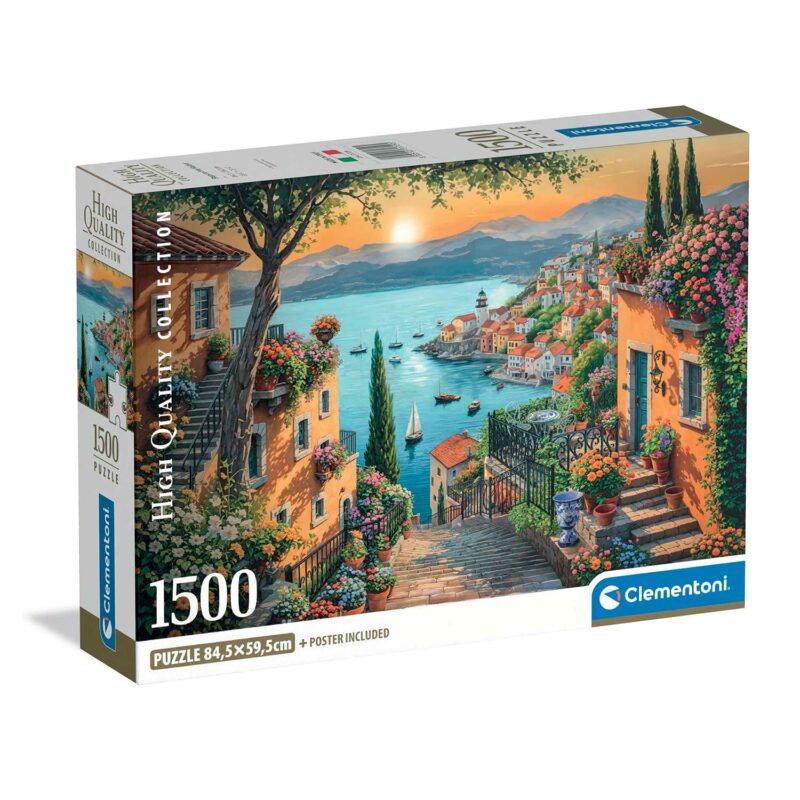 Clementoni Παζλ High Quality Collection Ο Δρόμος προς το Λιμάνι 1500 τμχ – Compact Box 6003637