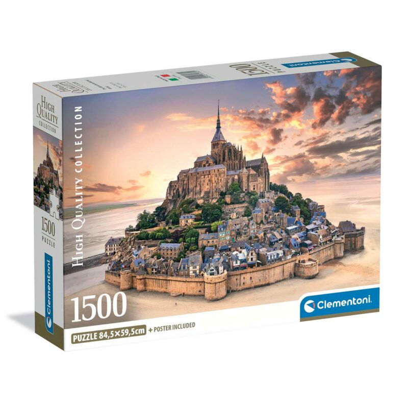 Clementoni Παζλ High Quality Collection Ανάδυση του Σεν Μισέλ 1500 τμχ – Compact Box 5684156