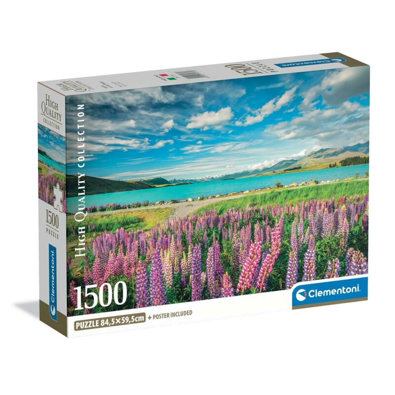 Clementoni Παζλ High Quality Collection Λεβάντες στη Λίμνη Τεκάπο 1500 τμχ – Compact Box 5684399