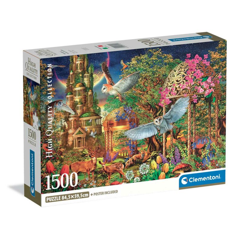 Clementoni Παζλ High Quality Collection Φανταστικός Ξύλινος Κήπος 1500 τμχ – Compact Box 5684168