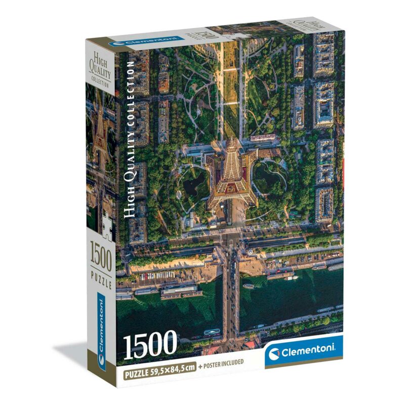 Clementoni Παζλ High Quality Collection Πάνω Από Το Παρίσι 1500 τμχ – Compact Box 5684172