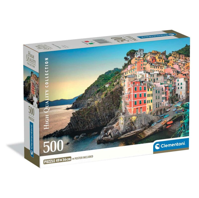 Clementoni Παζλ High Quality Collection Ακτή Riomaggiore 500 τμχ – Compact Box 5940654