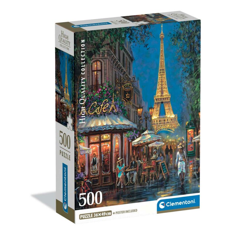 Clementoni Παζλ High Quality Collection Νύχτα στον Πύργο του Άιφελ 500 τμχ – Compact Box 5684403