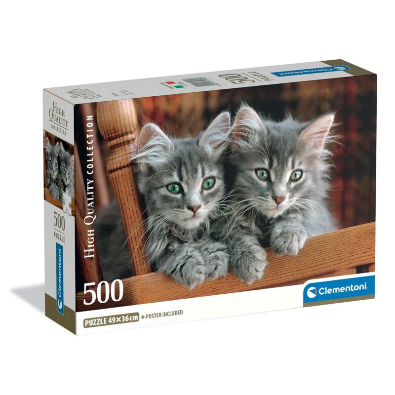 Clementoni Παζλ High Quality Collection Γατάκια 500 τμχ – Compact Box 5684206