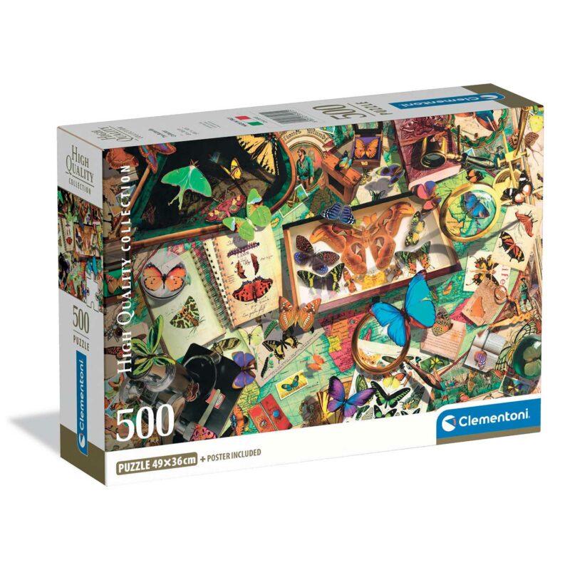 Clementoni Παζλ High Quality Collection Συλλέκτης Πεταλούδων 500 τμχ – Compact Box 5940659