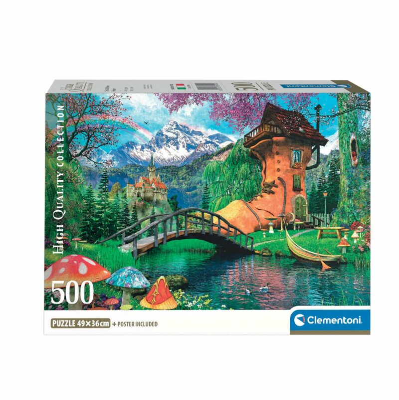 Clementoni Παζλ High Quality Collection Σπίτι Σε Σχήμα Παπουτσιού 500 τμχ – Compact Box 5885363