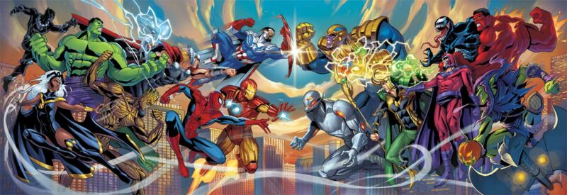 Clementoni Παζλ Panorama High Quality Collection Marvel Heroes vs Villains 1000 τμχ – Compact Box 5684235