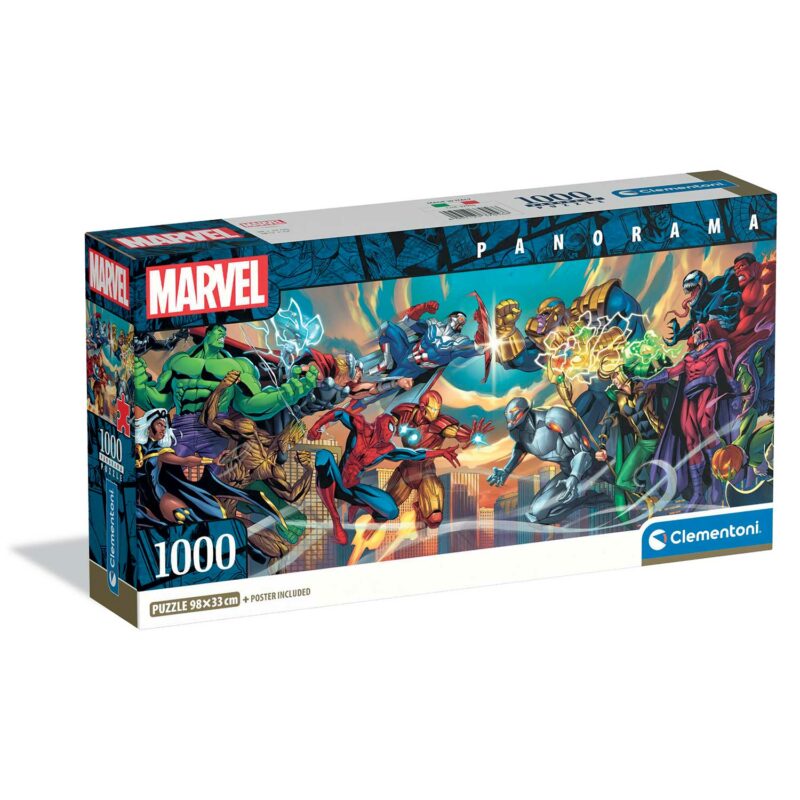 Clementoni Παζλ Panorama High Quality Collection Marvel Heroes vs Villains 1000 τμχ – Compact Box 5684234