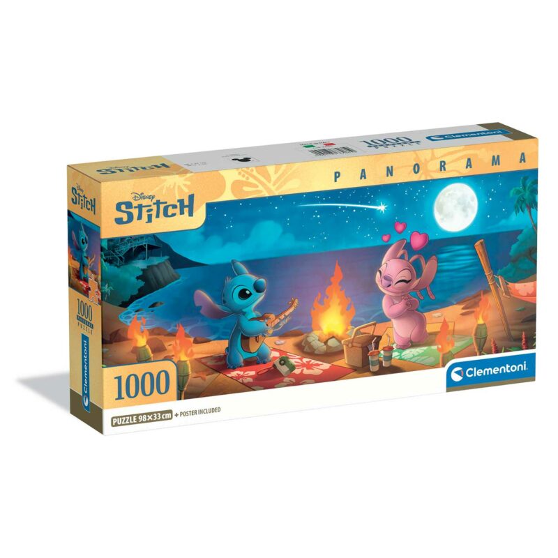 Clementoni Παζλ Panorama High Quality Collection Disney Stitch 1000 τμχ – Compact Box 5684238