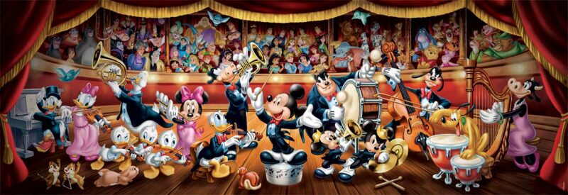 Clementoni Παζλ Panorama High Quality Collection Disney Ορχήστρα 1000 τμχ – Compact Box 5684242