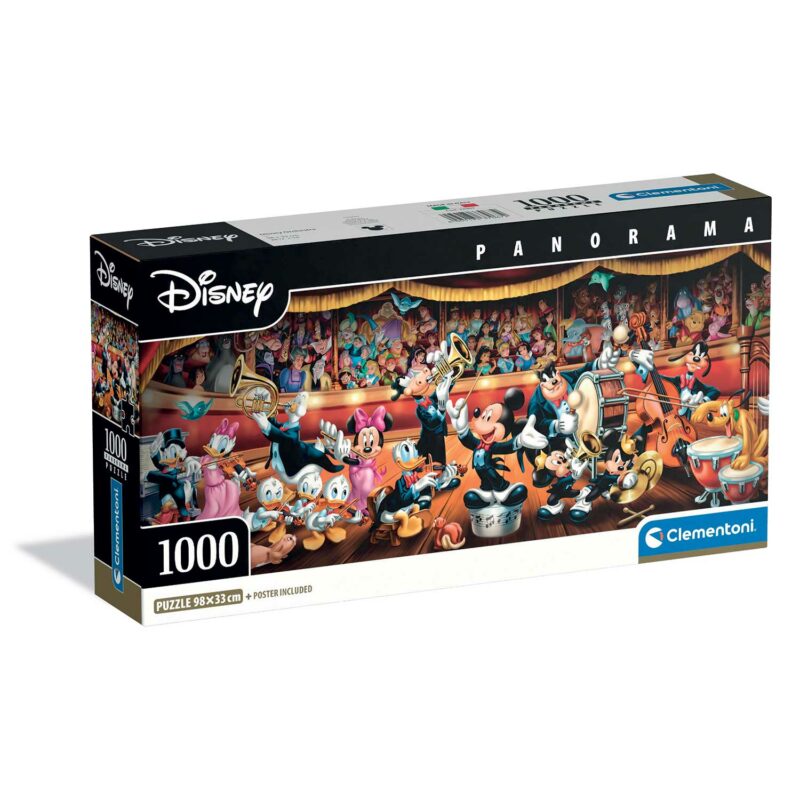 Clementoni Παζλ Panorama High Quality Collection Disney Ορχήστρα 1000 τμχ – Compact Box 5684241