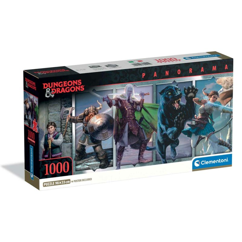 Clementoni Παζλ Panorama High Quality Collection Dungeons & Dragons 1000 τμχ – Compact Box 5940731