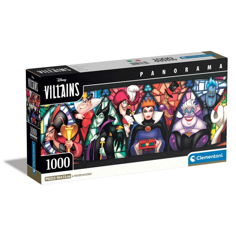 Clementoni Παζλ Panorama High Quality Collection Disney Villains 1000 τμχ – Compact Box 5940669