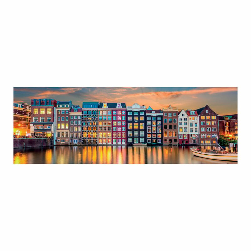 Clementoni Παζλ Panorama High Quality Collection Λαμπερό Άμστερνταμ 1000 τμχ – Compact Box 5684624