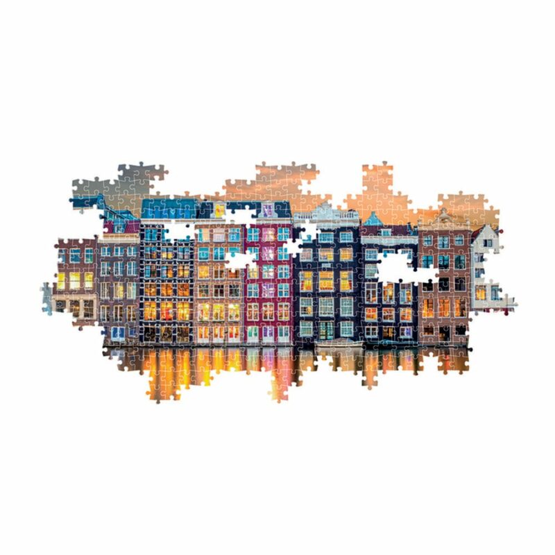Clementoni Παζλ Panorama High Quality Collection Λαμπερό Άμστερνταμ 1000 τμχ – Compact Box 5684625