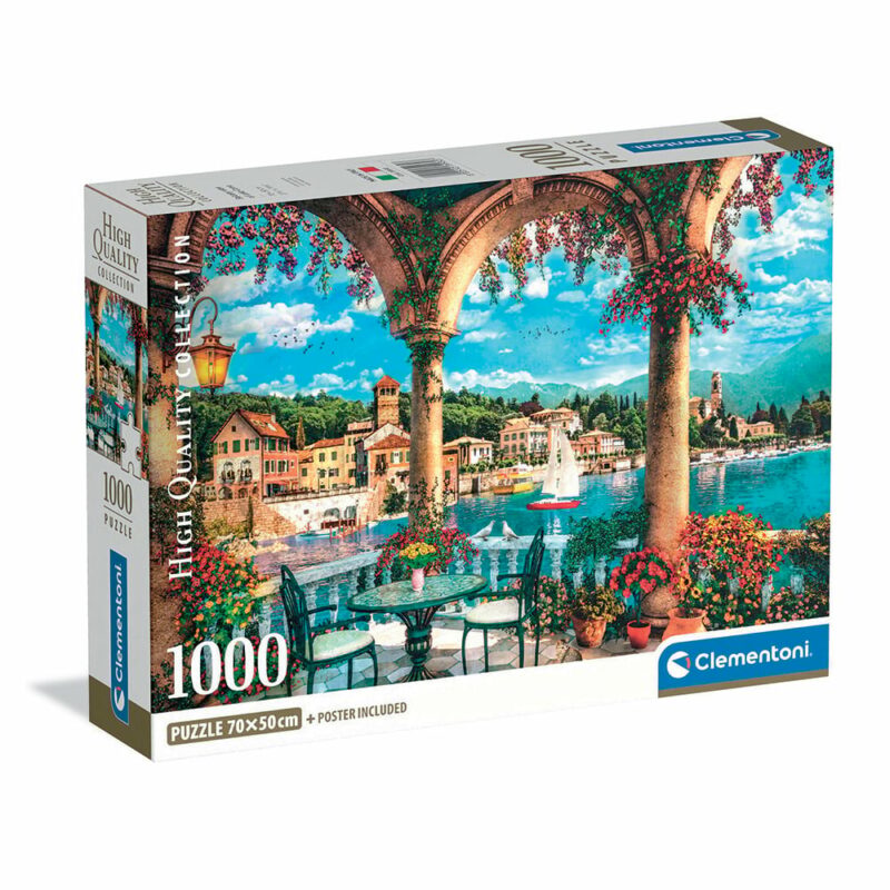 Clementoni Παζλ High Quality Collection Μπαλκόνι στη Λίμνη Κόμο 1000 τμχ – Compact Box 5885061