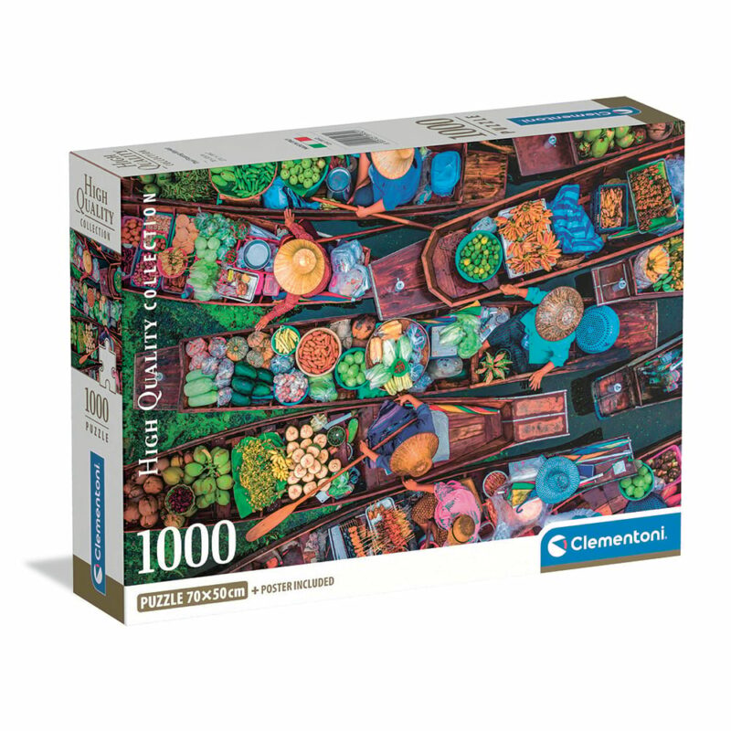 Clementoni Παζλ High Quality Collection Πλεούμενη Αγορά 1000 τμχ – Compact Box 5684633