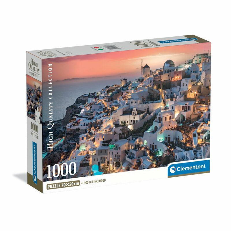Clementoni Παζλ High Quality Collection Αποχρώσεις της Σαντορίνης 1000 τμχ – Compact Box 5684638